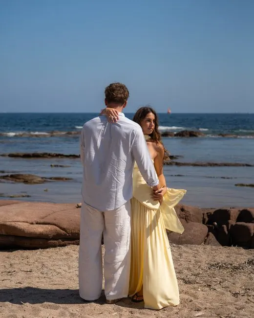 Séance couple, bord de mer